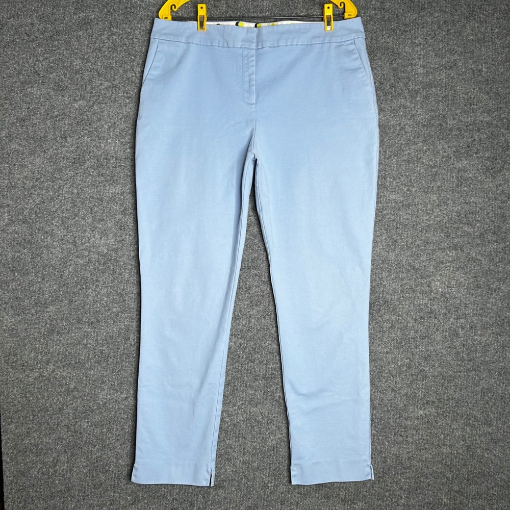Boden Richmond 7/8 Trousers Light Blue Slim Leg Chino Pants Womens 14R US
